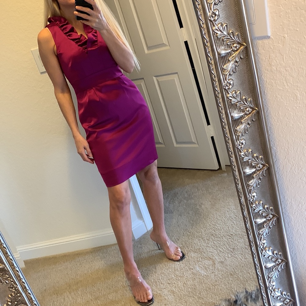 NWOT Taylor fuchsia cocktail dress size 2P